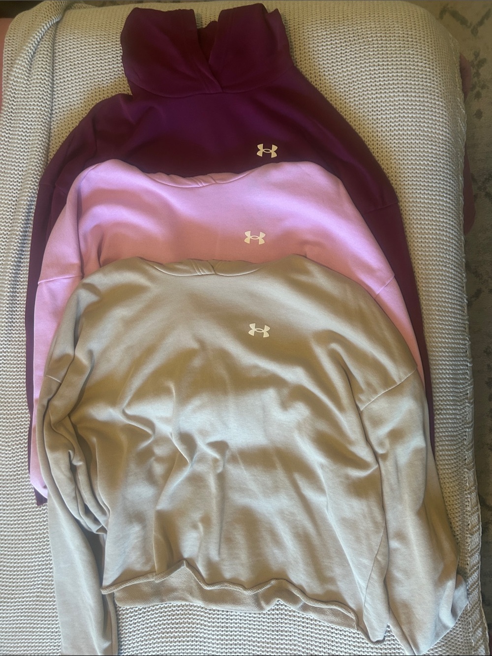 Under Armour Women's Hoodie Sweatshirts - Plum, Light Pink, Tan